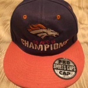 NFL Denver Broncos 2015 AFC Champions Baseball Cap, Hat, Black, Strapback
